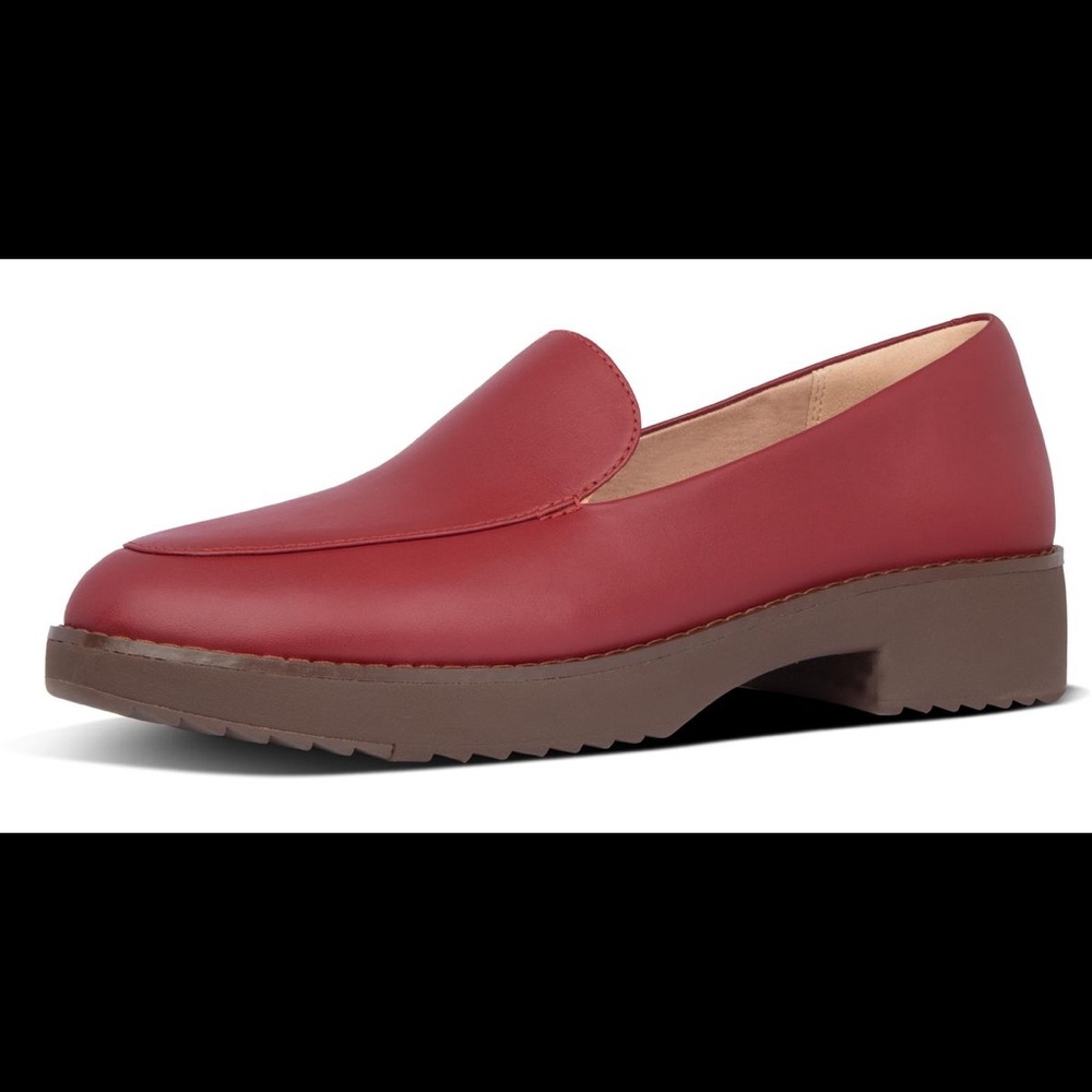NWT - FitFlop - Talia Maroon Genuine Leather Loafer